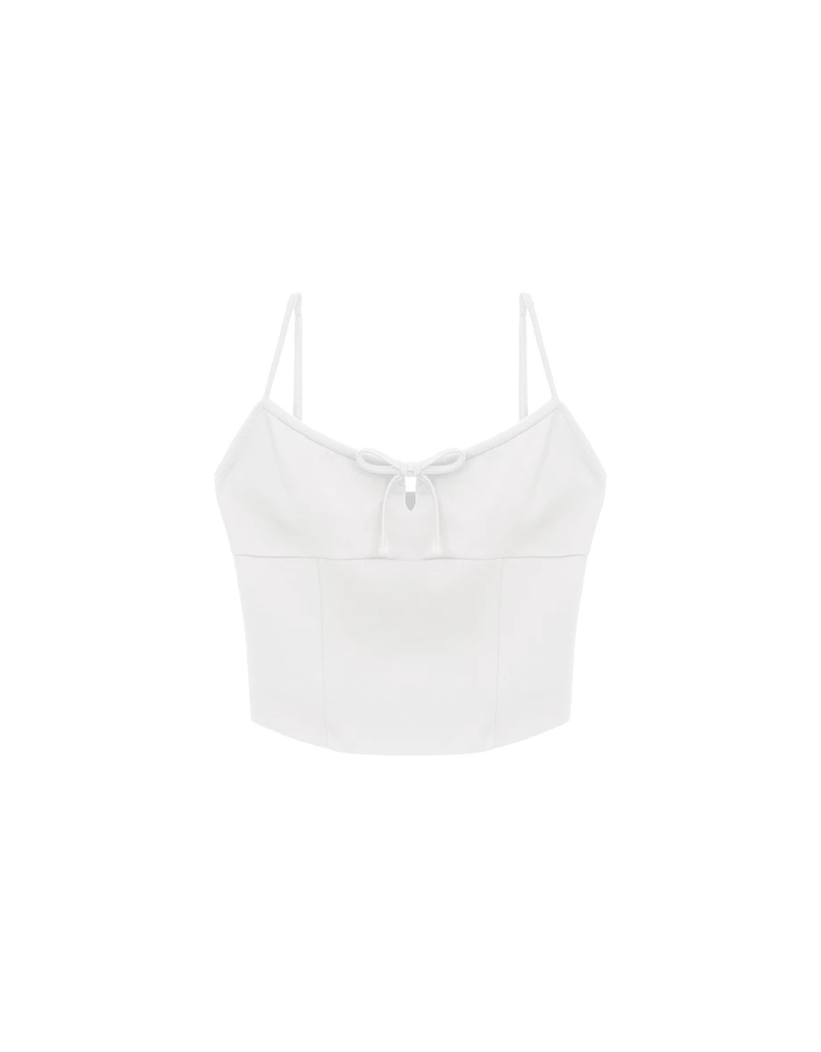 【AIRY HOURGLASS】Front Tie Keyhole Corset Style Padded Camisole Bra Top