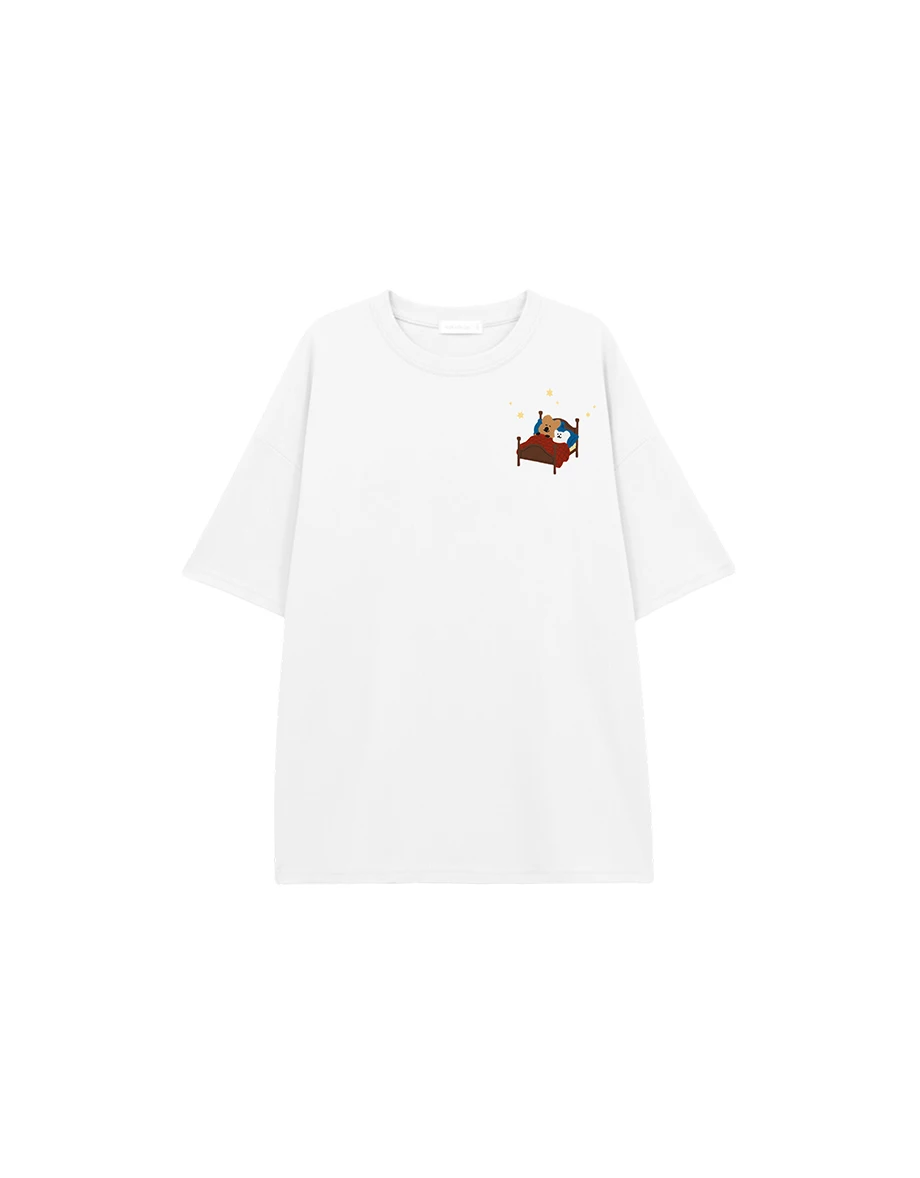 【DINOTAENG】星光美夢圓領短袖寬版TEE