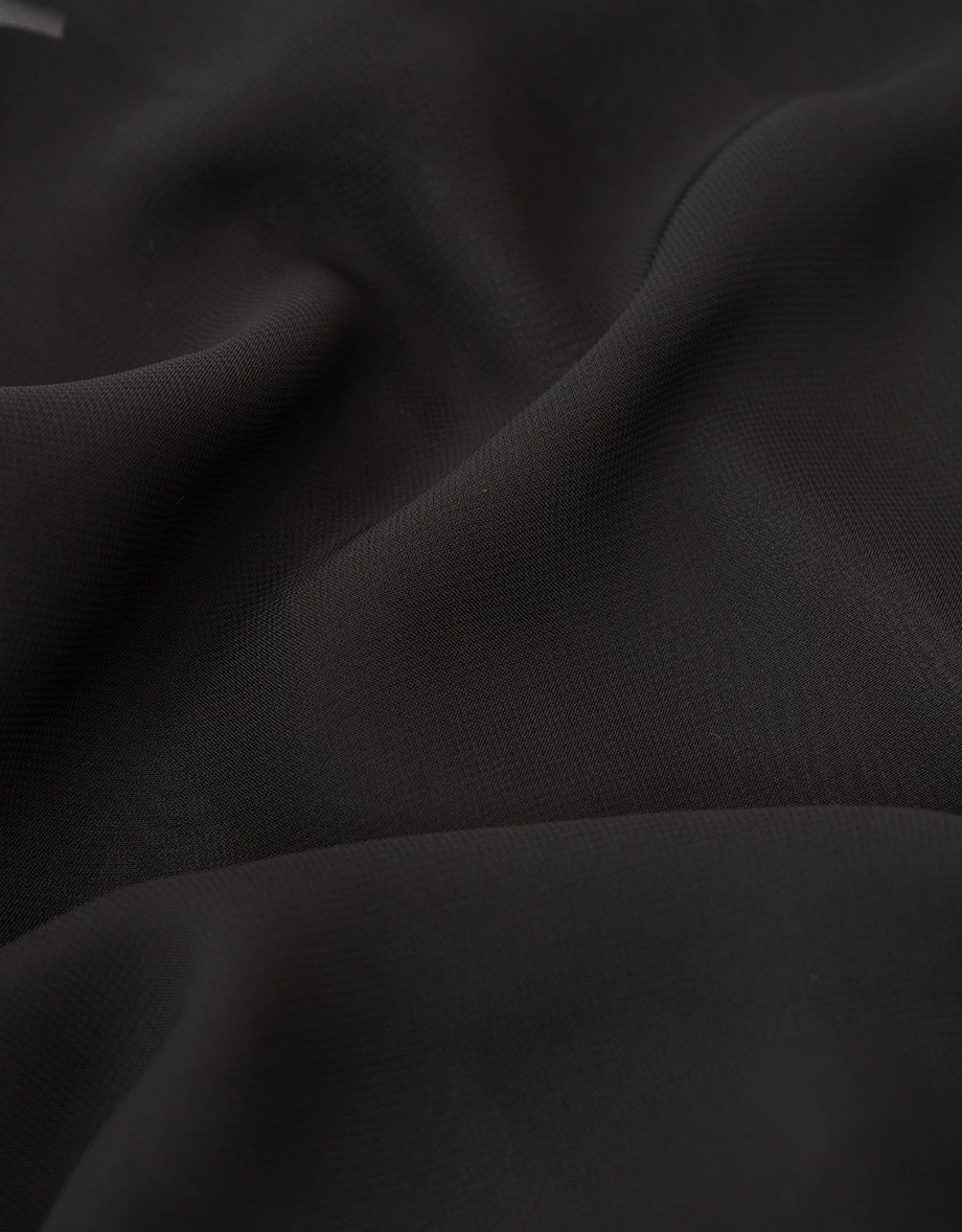 透膚雪紡長袖長版襯衫