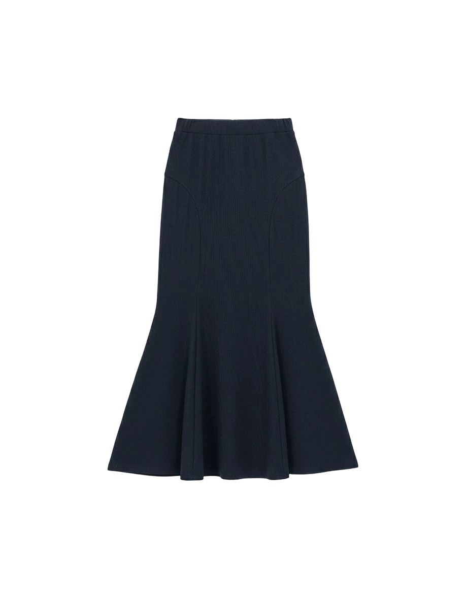 High Waist Mermaid Hem Maxi Skirt