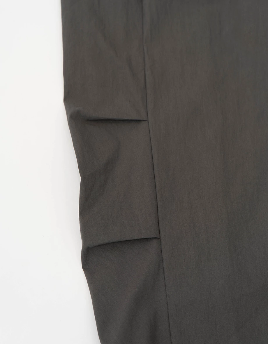 Elastic Drawstring Waist Pleated Pocket Wide Leg Pants