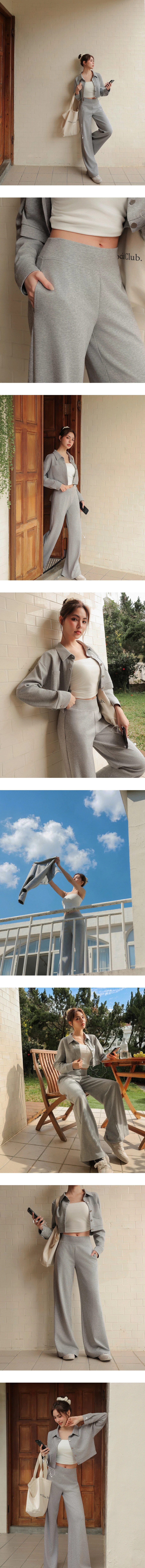 【AIRY HOURGLASS】High Waist Straight Fit Wide Leg Lounge Pants