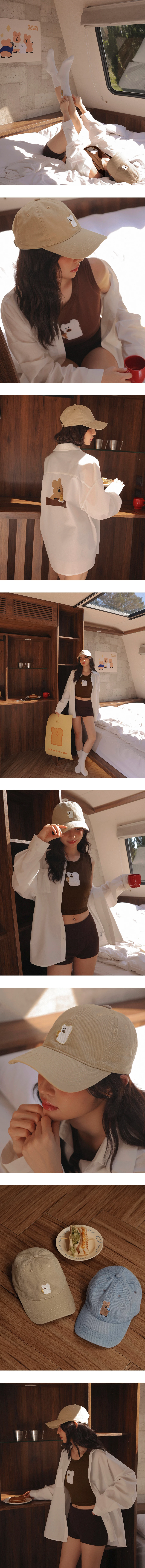 【DINOTAENG】刺繡圖案水洗棒球帽