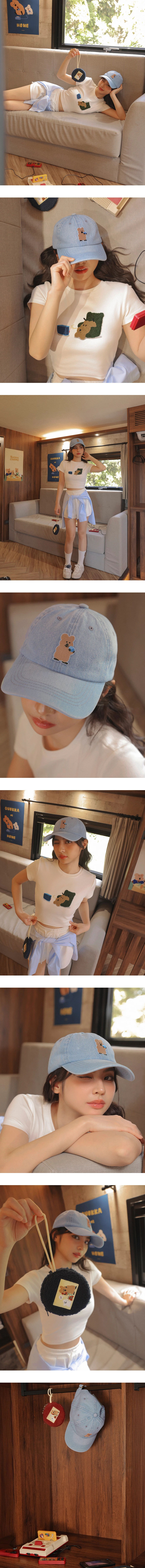 【DINOTAENG】刺繡圖案水洗棒球帽