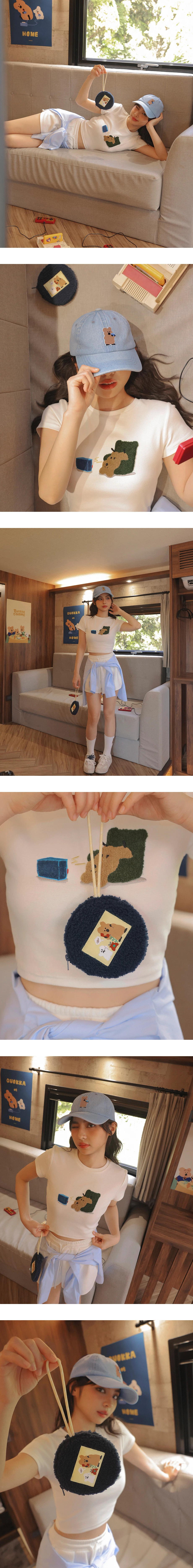 【DINOTAENG】羊羔毛圖案織標圓形零錢包 【DINOTAENG】羊羔毛圖案織標圓形零錢包