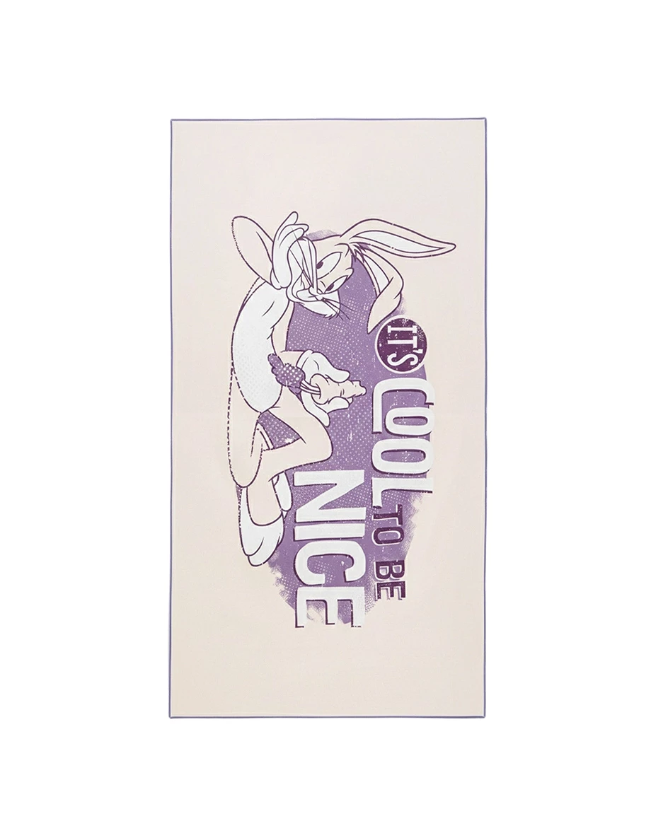 【樂一通】 印花平織沙灘巾(附束口袋) 兔巴哥款/崔弟款