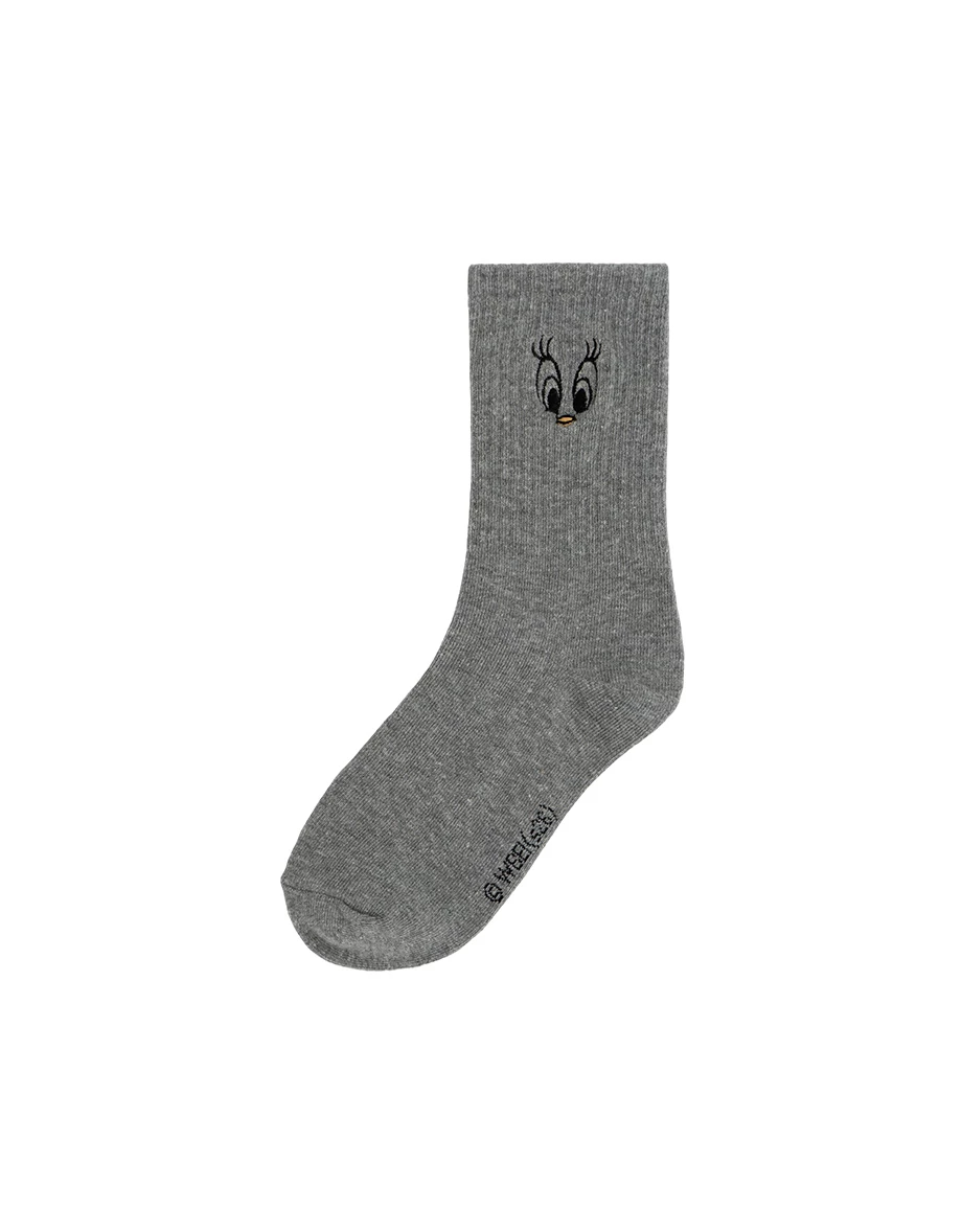 【樂一通】 崔弟款刺繡圖案中筒襪 【樂一通】 崔弟款刺繡圖案中筒襪