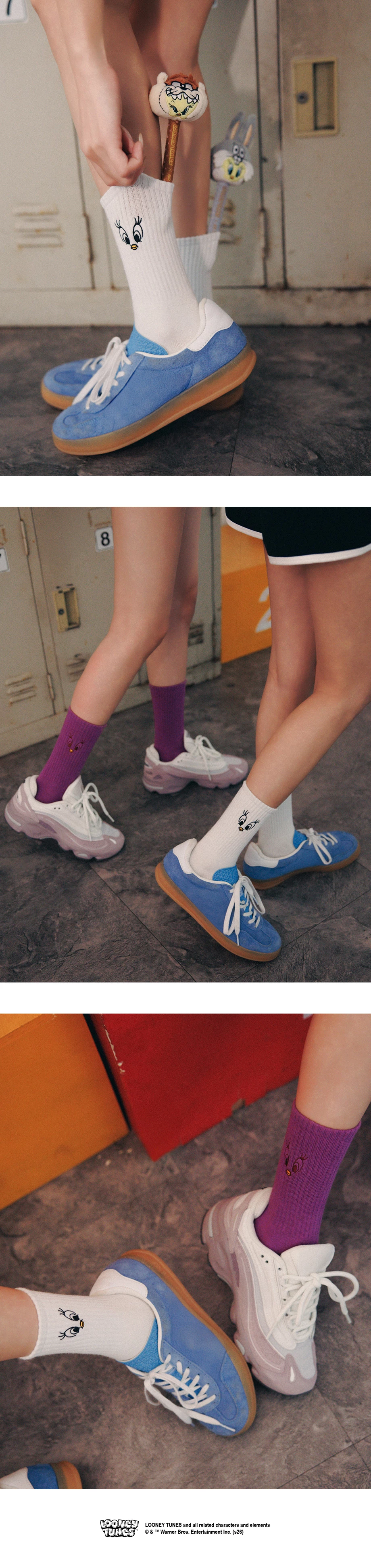 【樂一通】 崔弟款刺繡圖案中筒襪