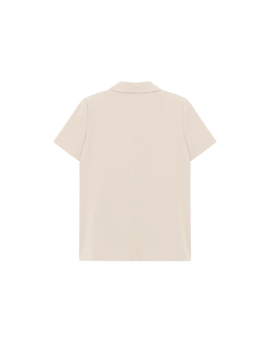 寬版短袖西裝外套(附墊肩)