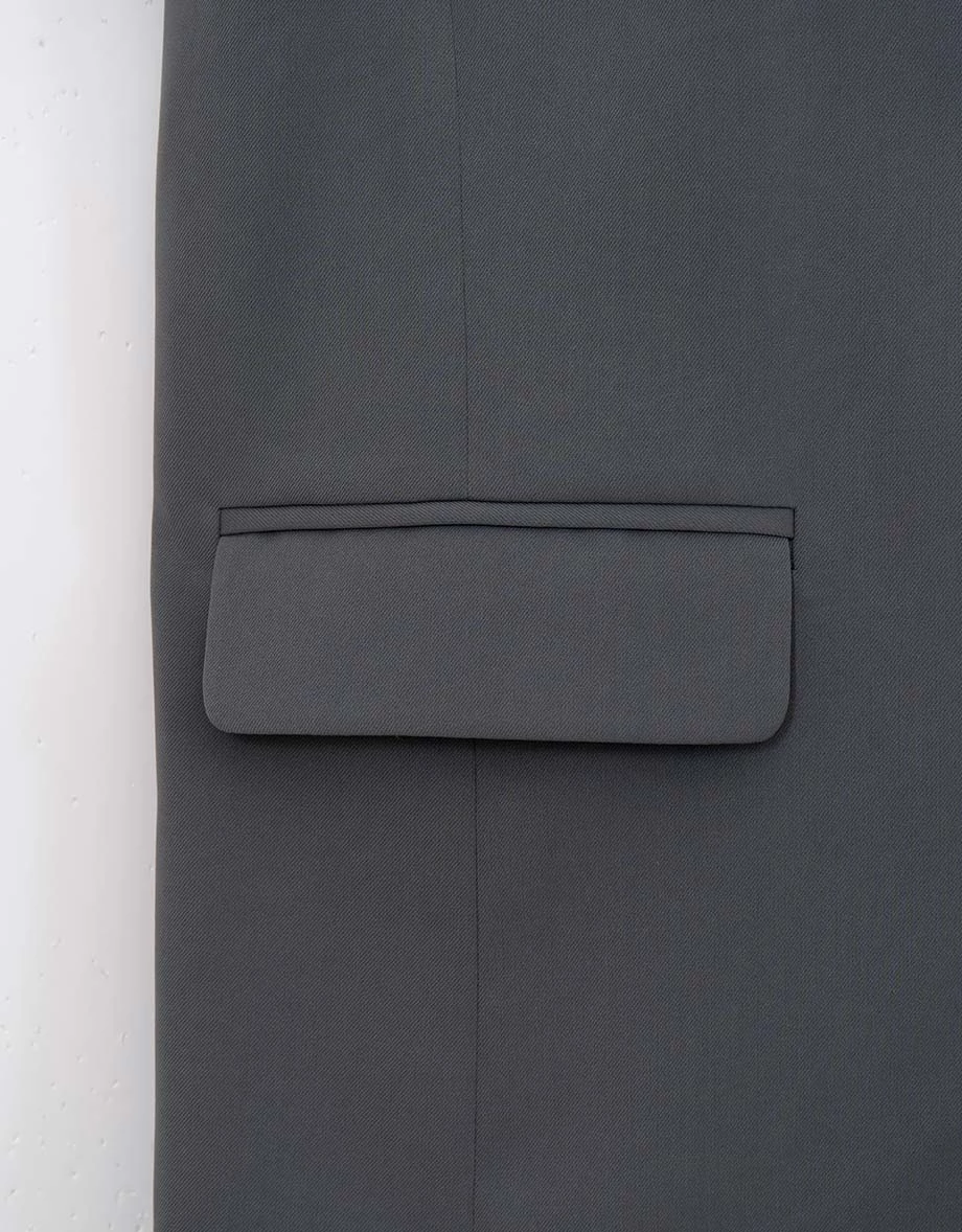 寬版短袖西裝外套(附墊肩)