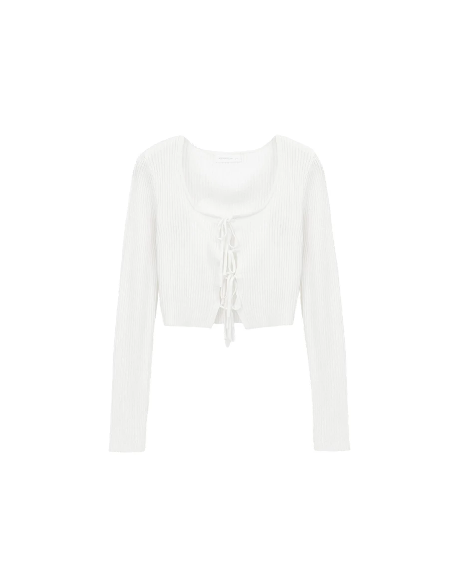 2 Way Sexy Scoop Neck Front Lace Up Ribbed Knit Top 2 Way Sexy Scoop Neck Front Lace Up Ribbed Knit Top