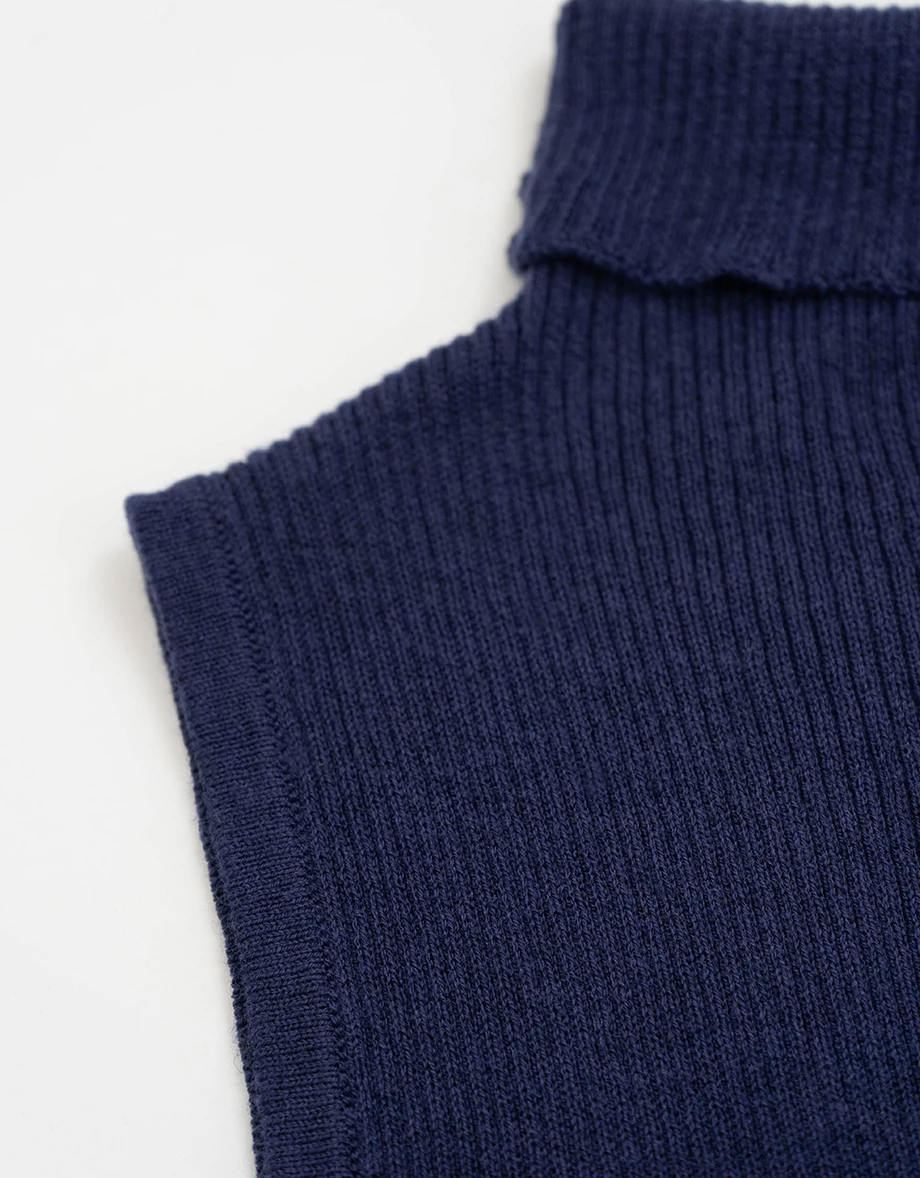 Mock Neck Lettering Embroidery Sleeveless Ribbed Knit Vest Top Mock Neck Lettering Embroidery Sleeveless Ribbed Knit Vest Top