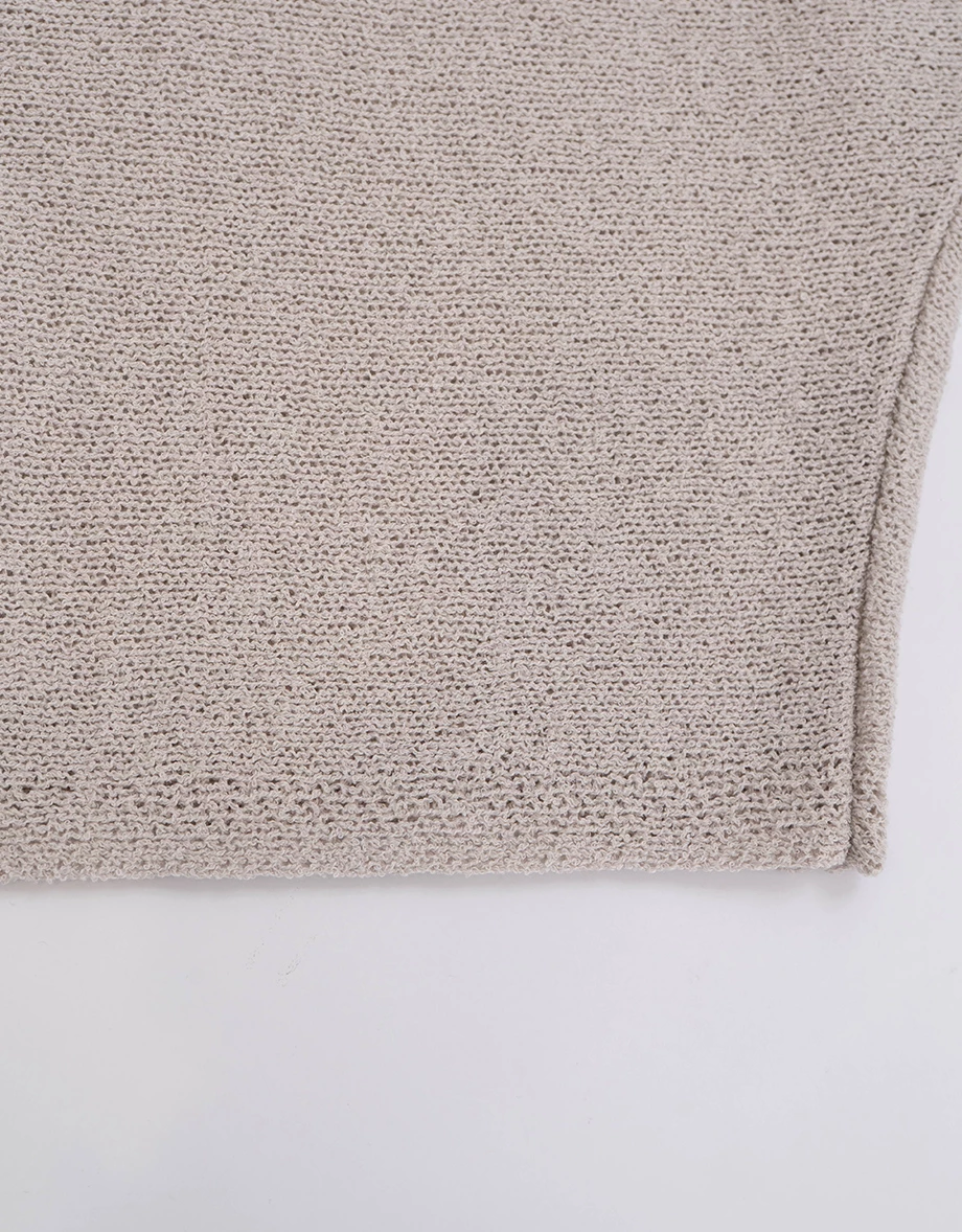 Cold Shoulder Cut-out Knit Top with Adjustable Tie Details