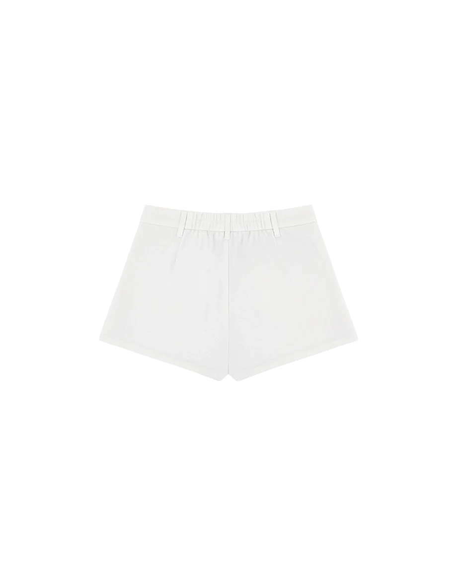 Preppy Pleated Mini Skirt with Raw Edge Hemline