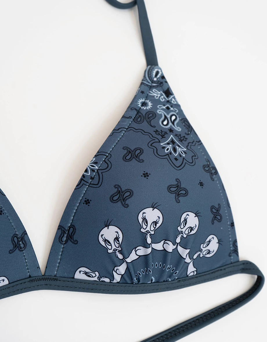 【樂一通】 崔弟款滿版印花綁帶比基尼