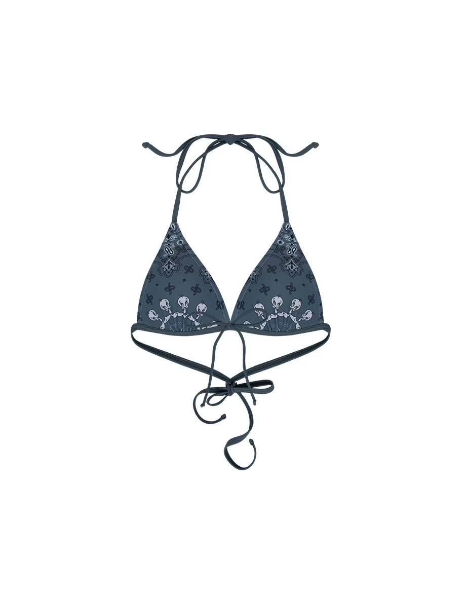 【樂一通】 崔弟款滿版印花綁帶比基尼