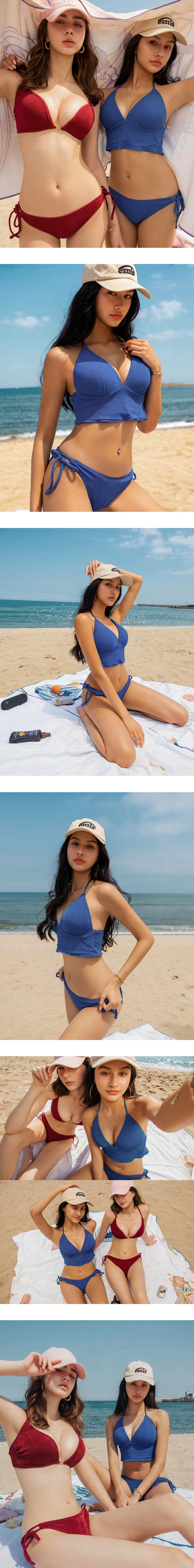 DOUBLE PUSH 羅紋綁帶比基尼