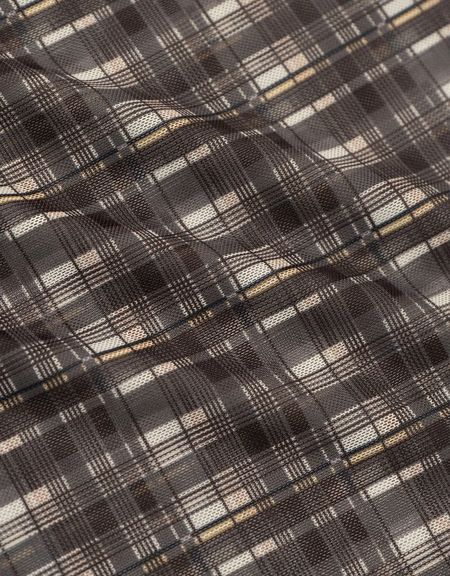 INS風 格紋外罩綁帶比基尼三件式套裝