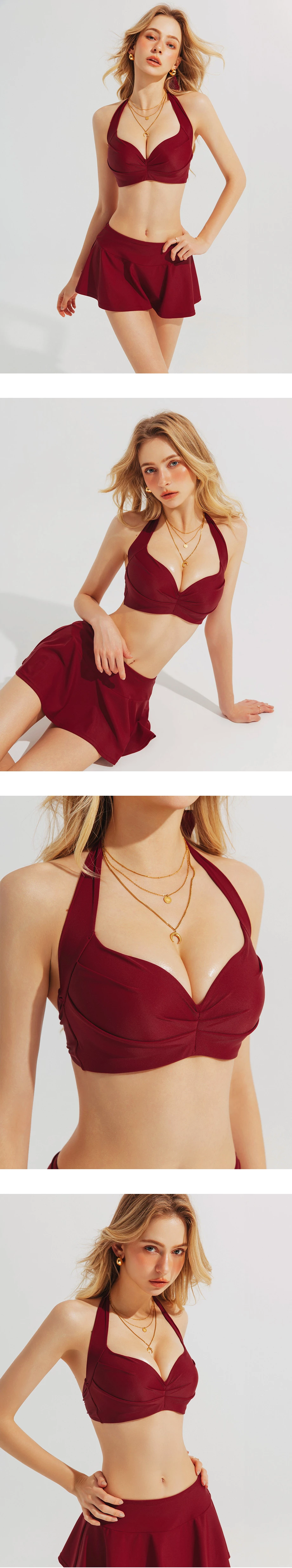 DOUBLE PUSH2.0 極致包覆繞頸綁帶抓皺比基尼