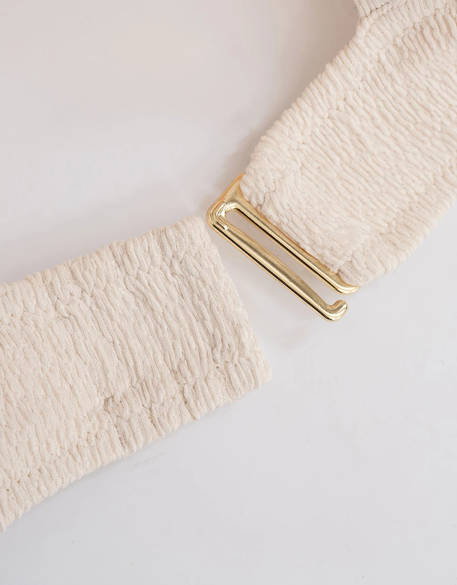 DOUBLE PUSH2.0極致包覆立體織紋抓皺抽繩比基尼