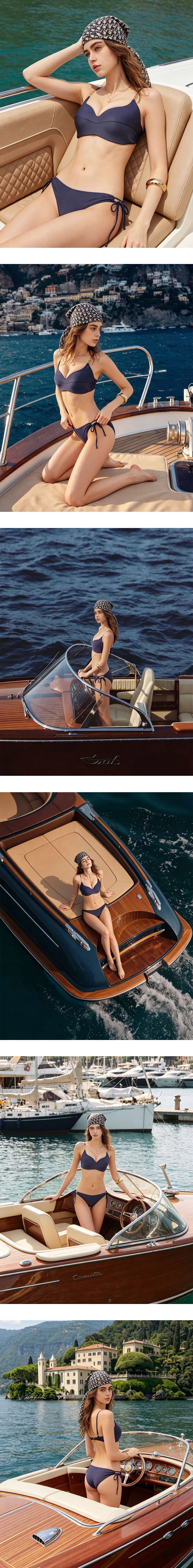 DOUBLE PUSH2.0極致包覆金飾緞面比基尼