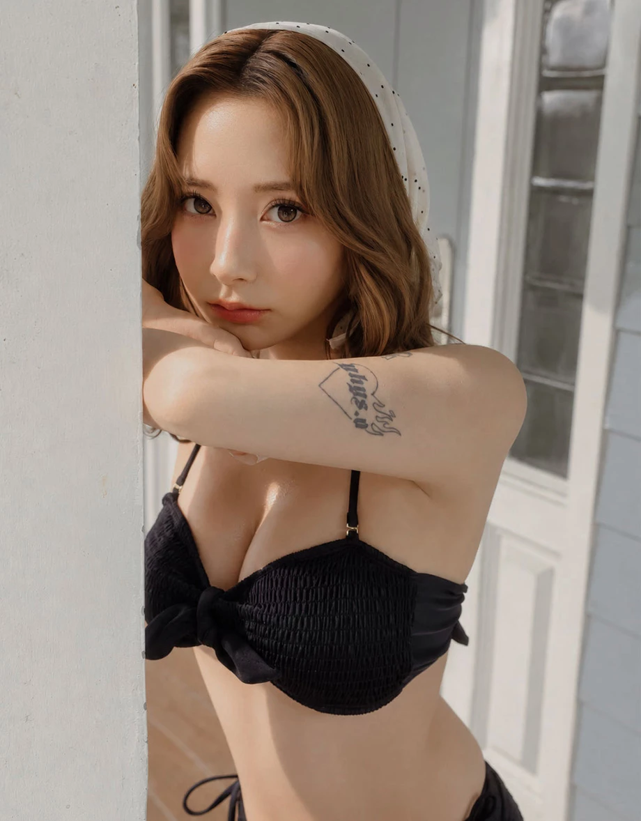【PyunA.聯名】多WAY皺褶綁帶爆乳比基尼 【PyunA.聯名】多WAY皺褶綁帶爆乳比基尼