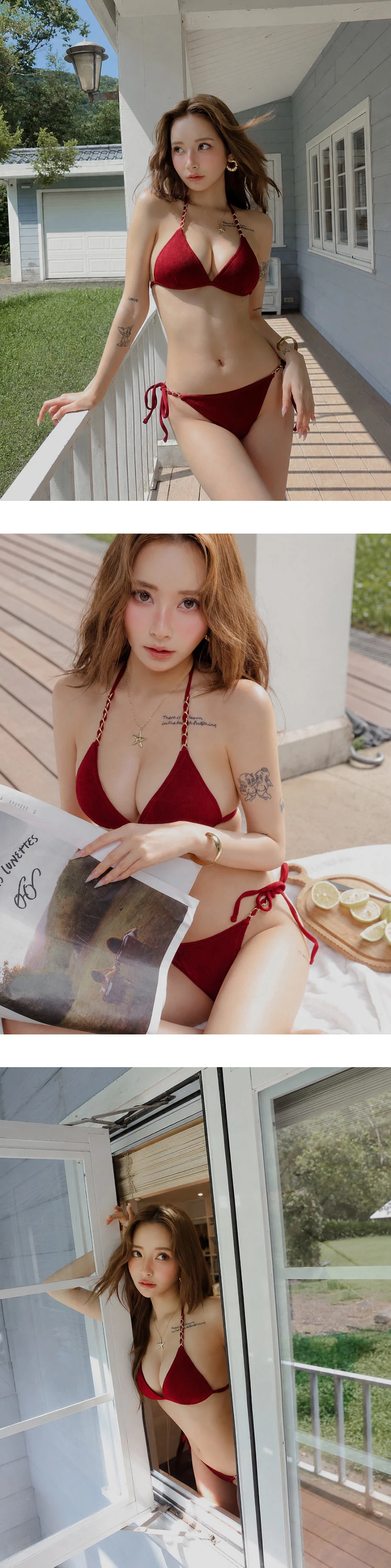 【PyunA.聯名】小香金鍊單綁帶小巧杯比基尼 【PyunA.聯名】小香金鍊單綁帶小巧杯比基尼