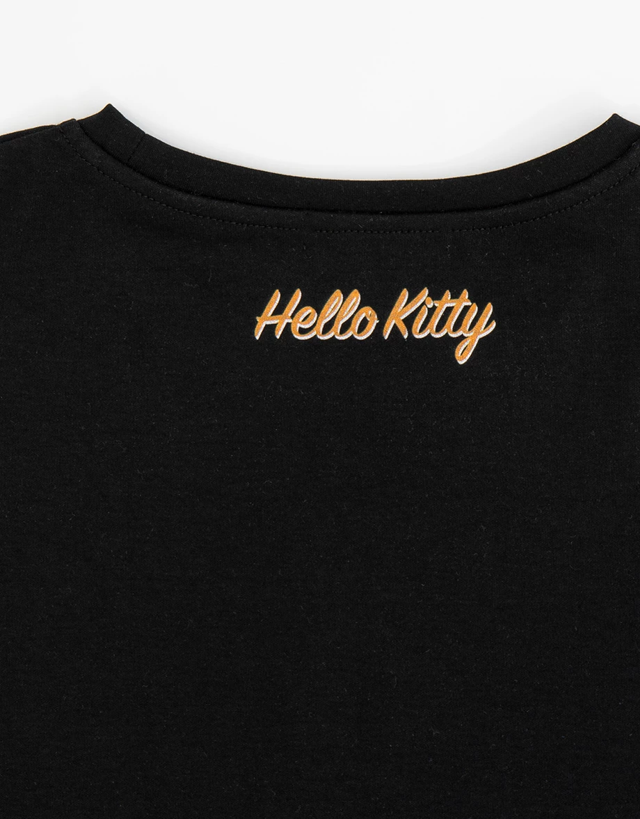 【三麗鷗聯名】烤焦版KITTY扶桑花印花短袖寬版TEE