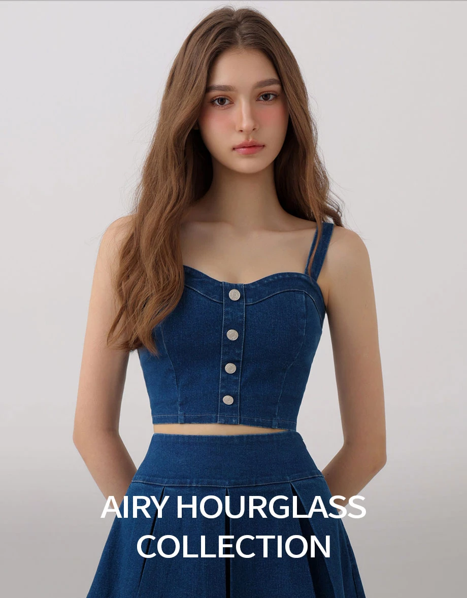 AIRY HOURGLASS Wide Strap Button Front Denim Padded Corset Bra Top AIRY HOURGLASS Wide Strap Button Front Denim Padded Corset Bra Top
