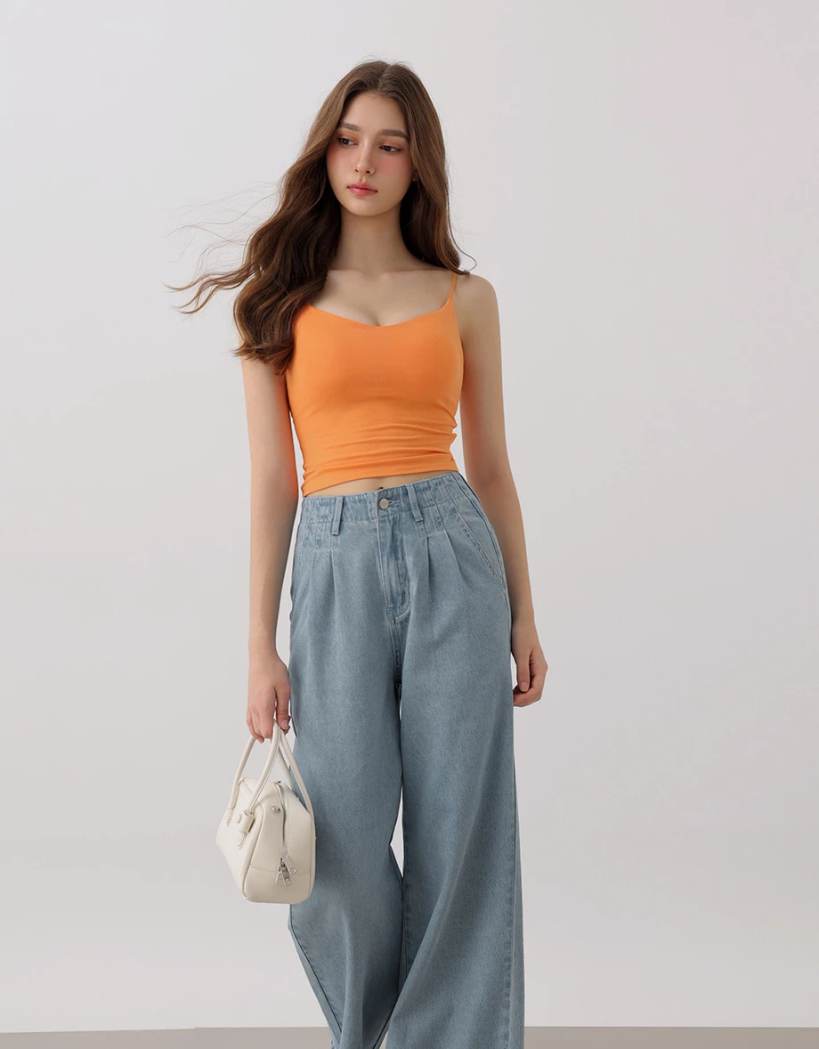 Low V Neck Deep Open Back Ribbed Padded Bra Top