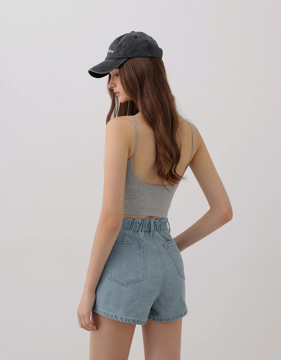 Low V Neck Deep Open Back Ribbed Padded Bra Top Low V Neck Deep Open Back Ribbed Padded Bra Top