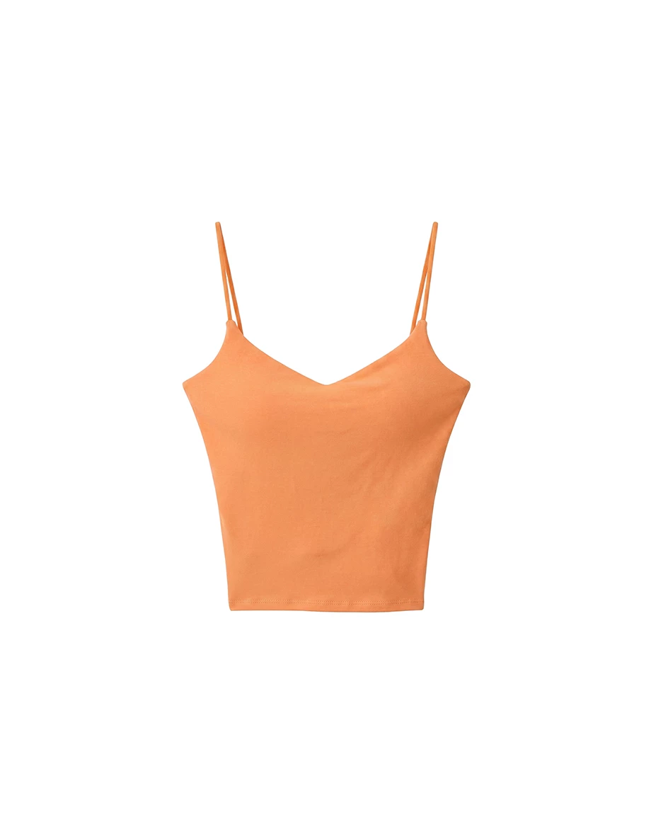 Low V Neck Deep Open Back Ribbed Padded Bra Top