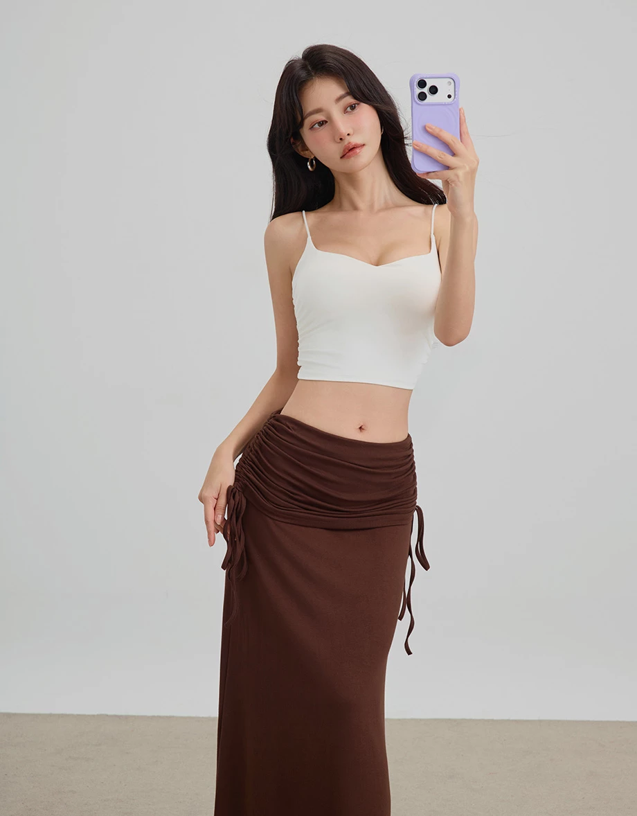 AiR零著感側抓皺細肩帶BRA TOP