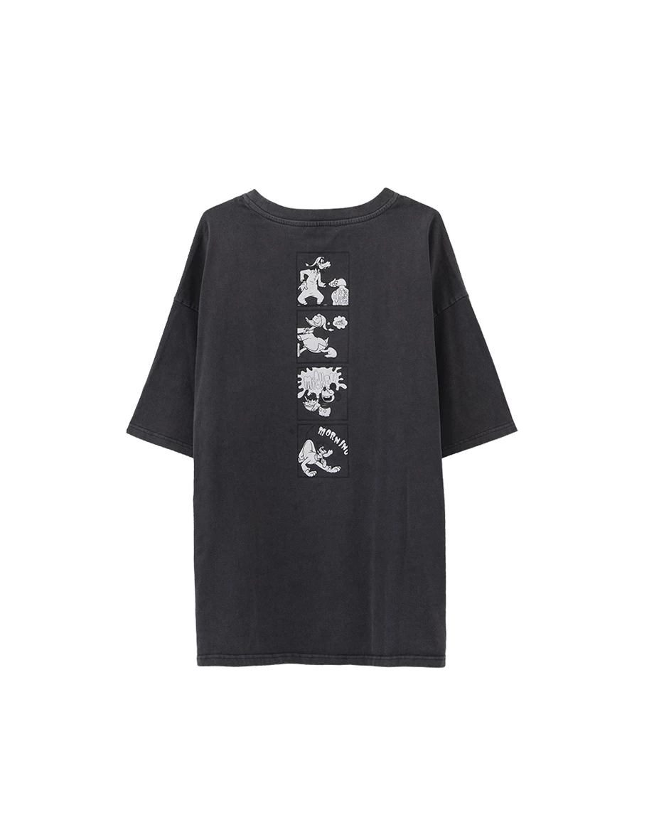 【迪士尼系列】美背四格印花圓領短袖寬版TEE(男款)