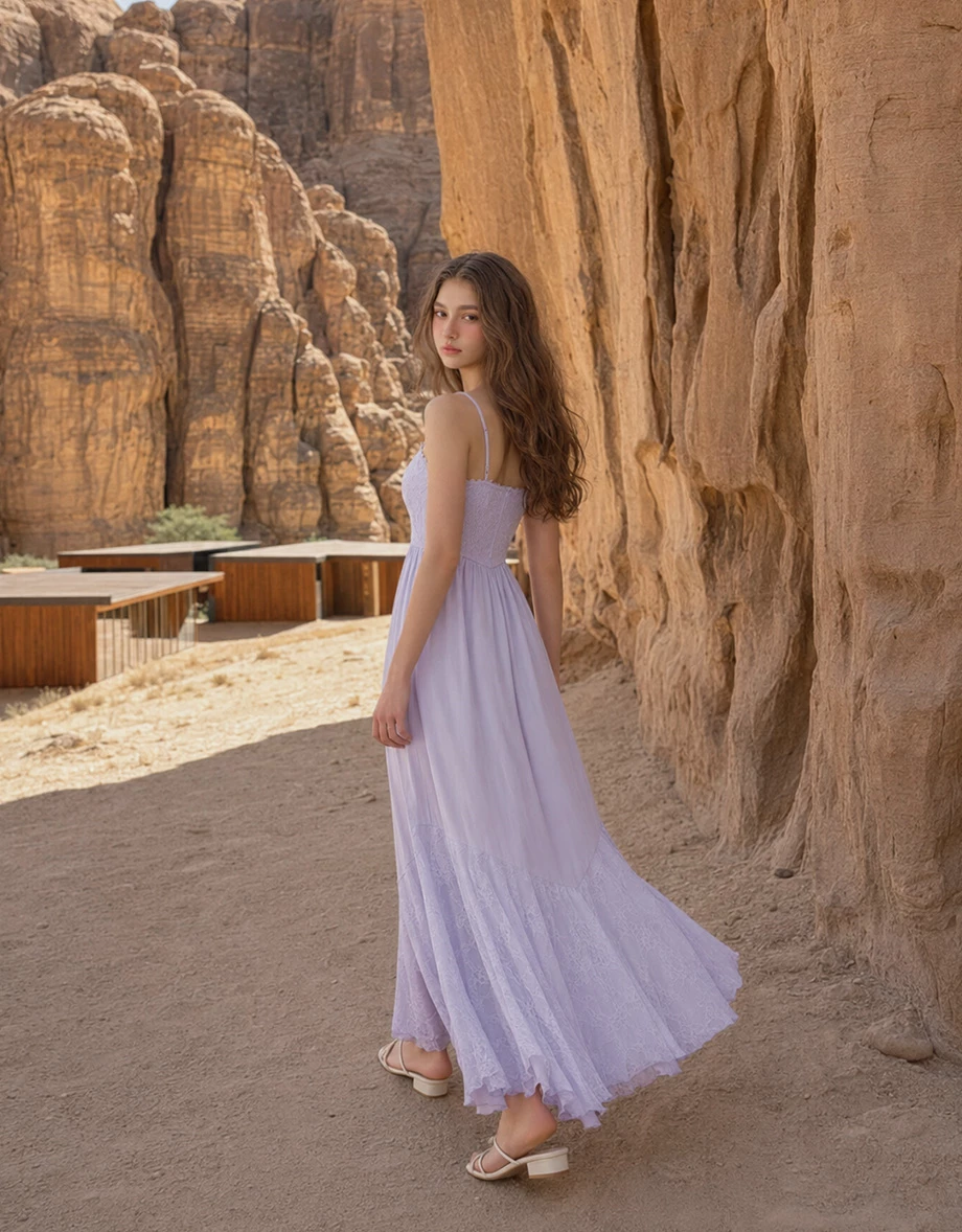Lace Panel Button Up Sweetheart Sheer Lace Hem Padded Cami Maxi Dress Lace Panel Button Up Sweetheart Sheer Lace Hem Padded Cami Maxi Dress