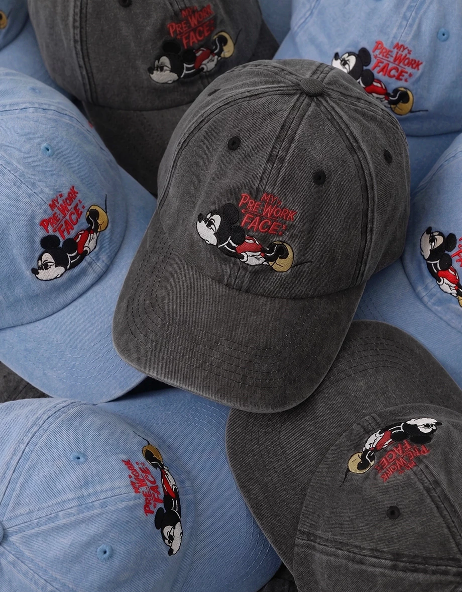 【迪士尼系列】米奇款刺繡圖案水洗牛仔棒球帽