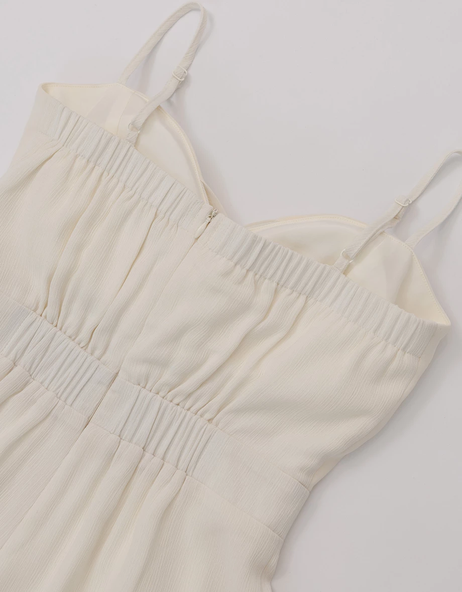 Sweetheart Wrap Front Pleated Wide Leg Padded Jumpsuit Sweetheart Wrap Front Pleated Wide Leg Padded Jumpsuit