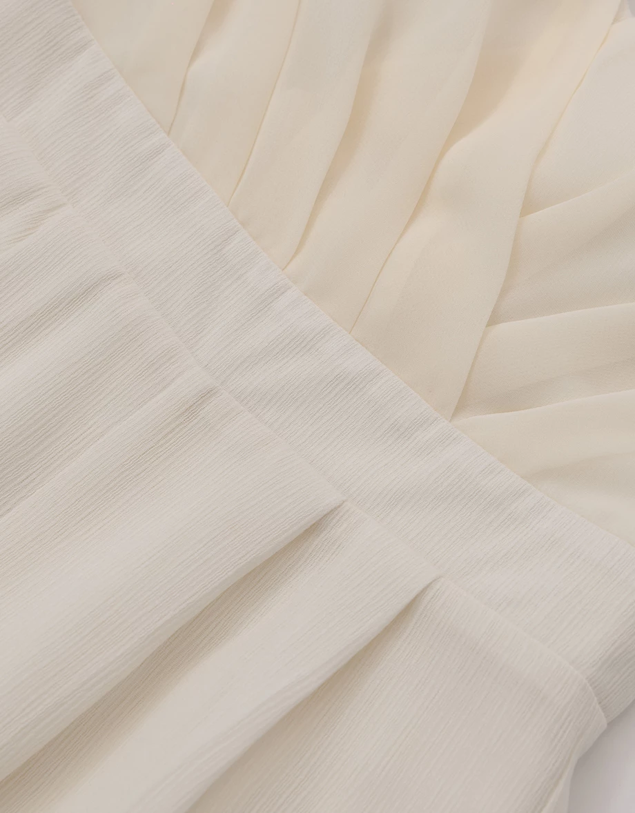 Sweetheart Wrap Front Pleated Wide Leg Padded Jumpsuit Sweetheart Wrap Front Pleated Wide Leg Padded Jumpsuit