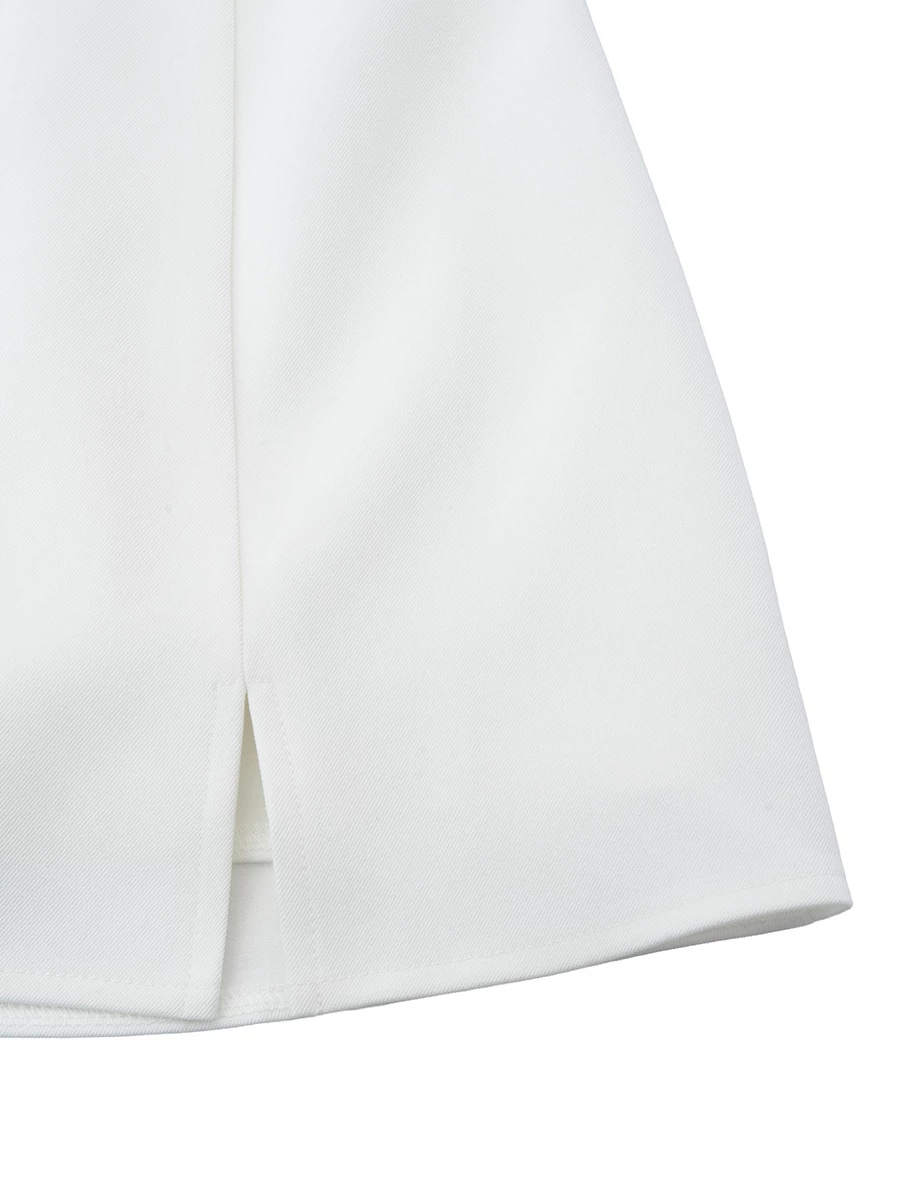 Side Buckle Cutout Slit Hem A Line Mini Skort