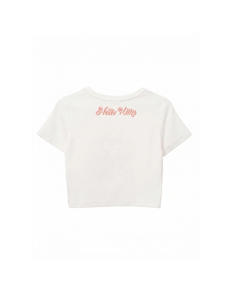 【Hello Kitty聯名】美味漢堡凱蒂貓圓領短袖短版TEE