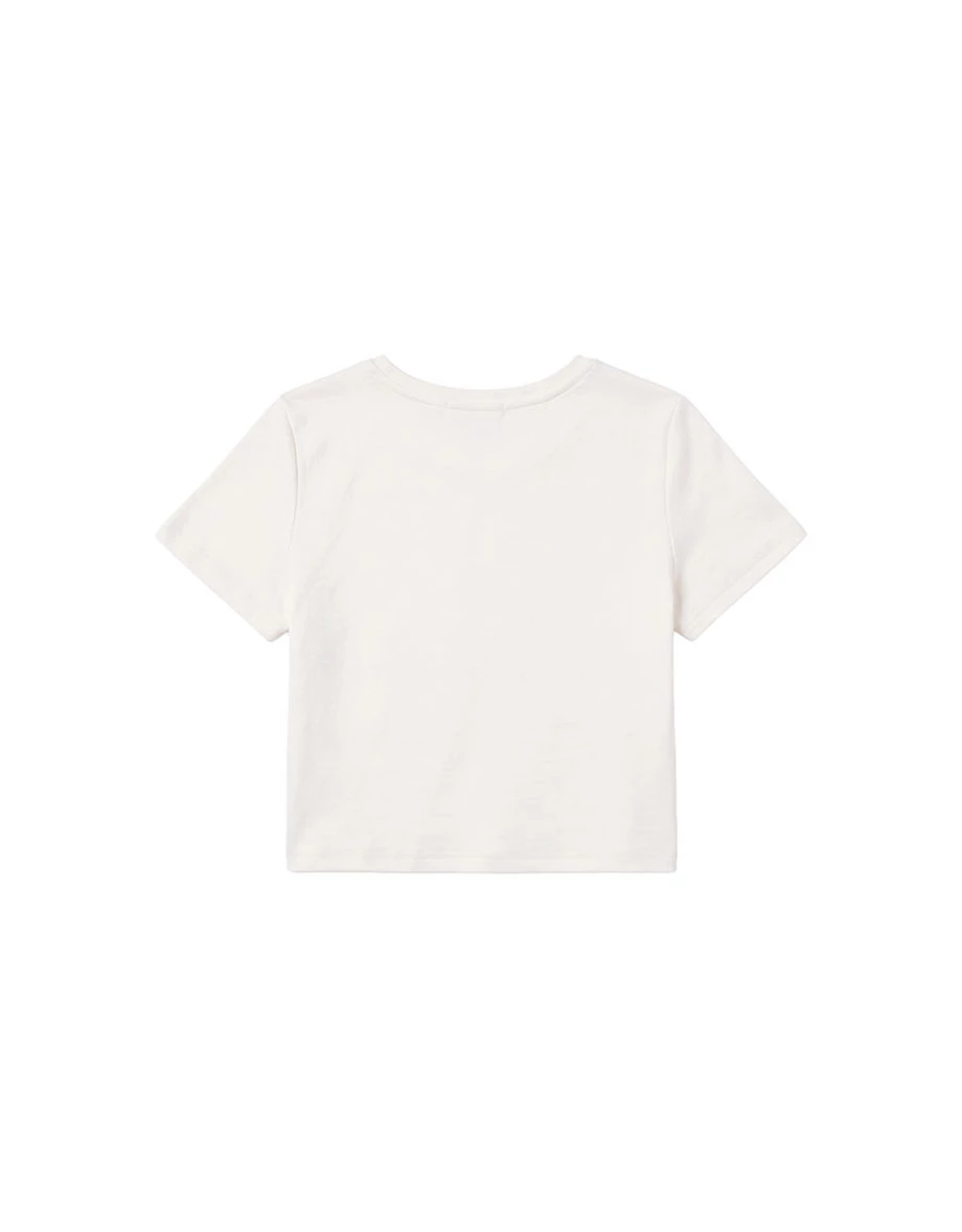 【Hello Kitty聯名】輕甜食光圓領短袖短版TEE