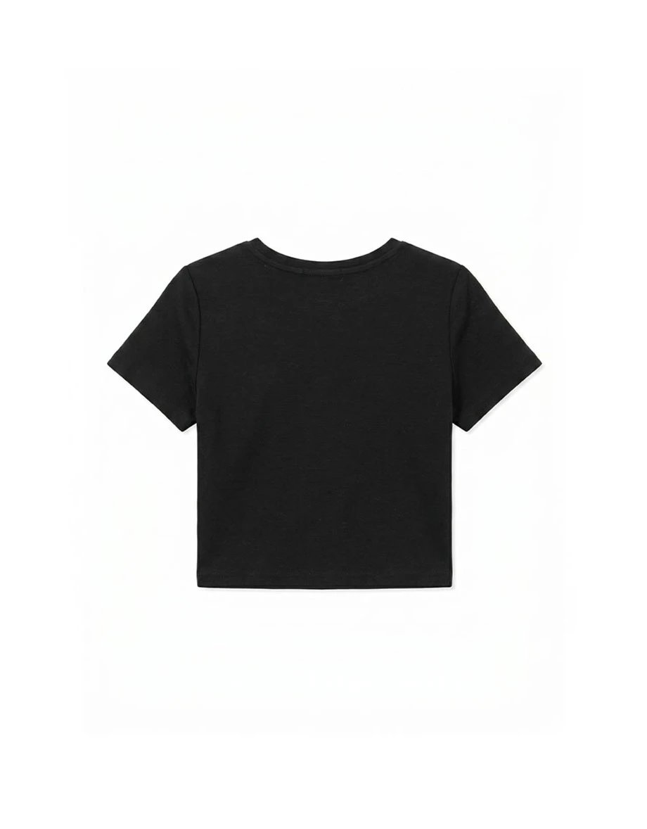 【Hello Kitty聯名】櫻桃聖代凱蒂貓圓領短袖短版TEE