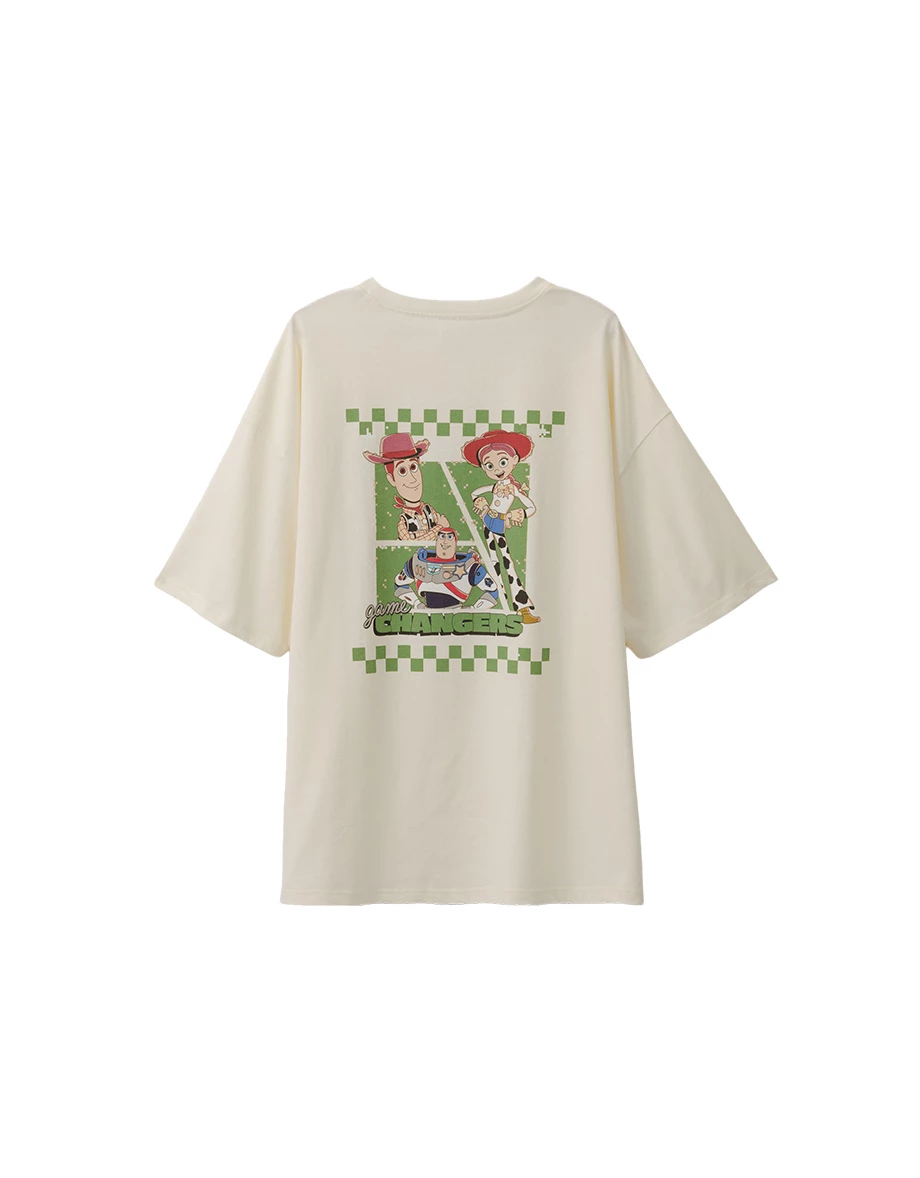 【迪士尼系列】玩具總動員 刺繡文字美背印花圓領短袖寬版TEE(男款) 【迪士尼系列】玩具總動員 刺繡文字美背印花圓領短袖寬版TEE(男款)