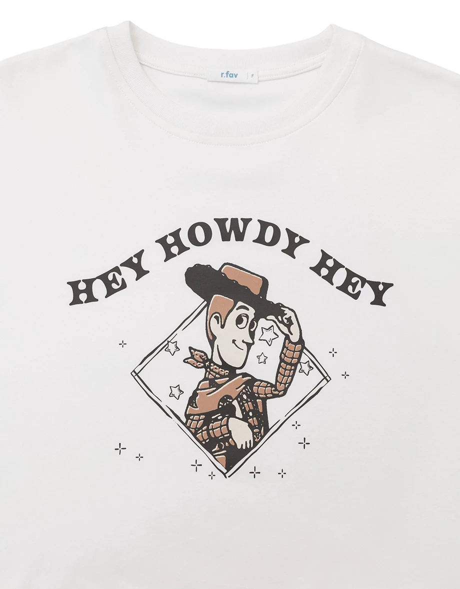 【迪士尼系列】玩具總動員 印花圓領短袖寬短版TEE 【迪士尼系列】玩具總動員 印花圓領短袖寬短版TEE