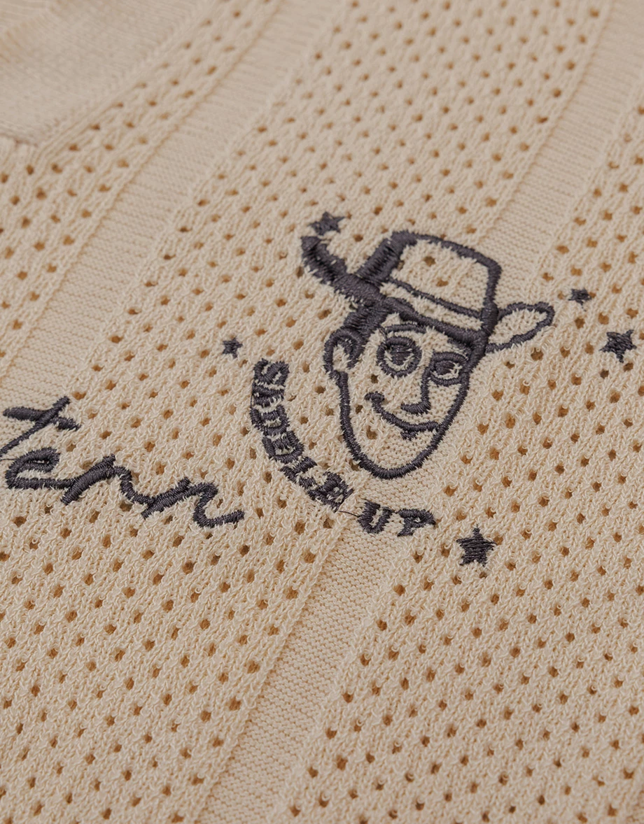 【迪士尼系列】玩具總動員 刺繡圖字線條網眼針織POLO衫(男款) 【迪士尼系列】玩具總動員 刺繡圖字線條網眼針織POLO衫(男款)