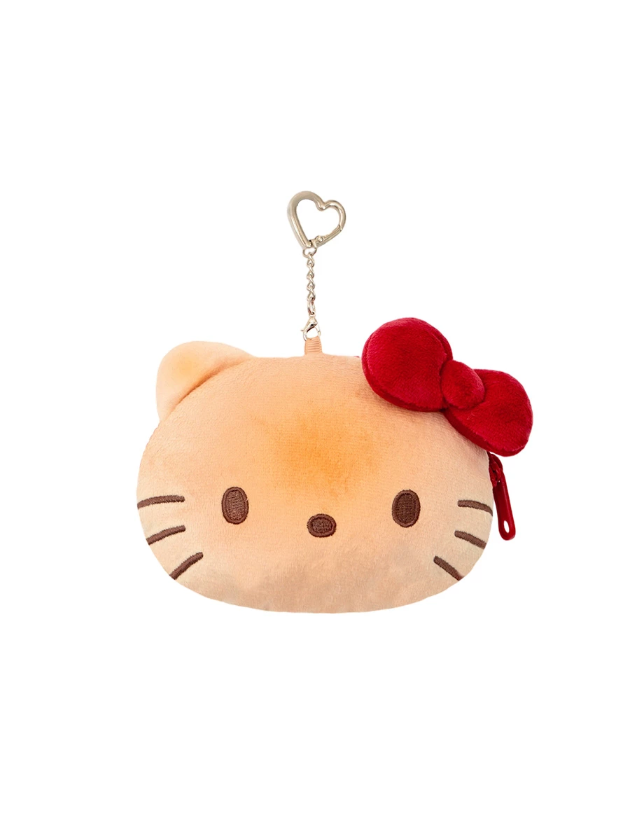 【Hello Kitty聯名】絨毛大頭造型雙面零錢包