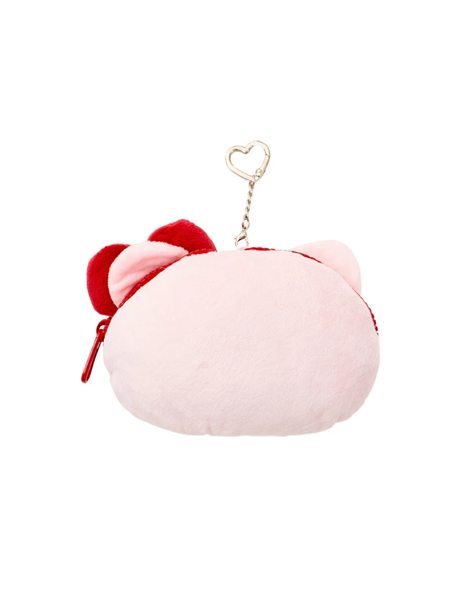 【Hello Kitty聯名】絨毛大頭造型雙面零錢包