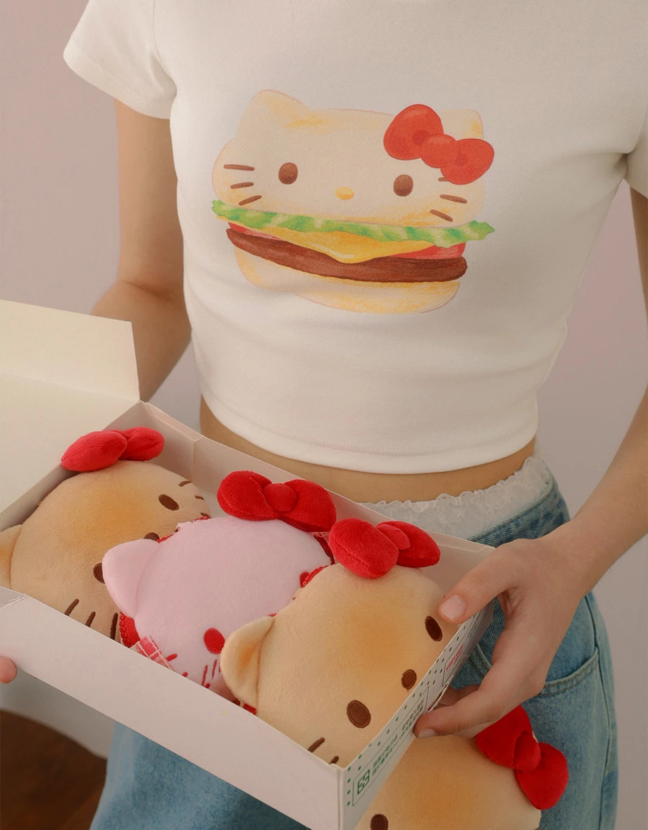 【Hello Kitty聯名】絨毛大頭造型雙面零錢包
