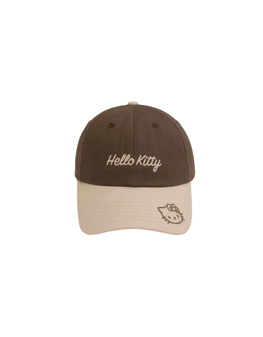 【Hello Kitty聯名】鎖鍊繡字母小圖撞色棒球帽
