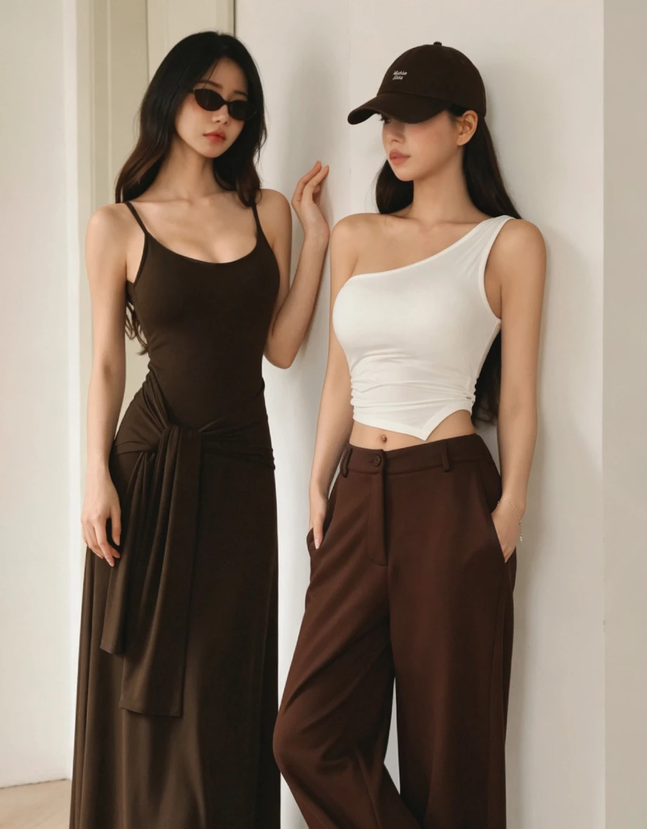 不對稱領單肩帶側抓皺不規則下擺短版BRA背心